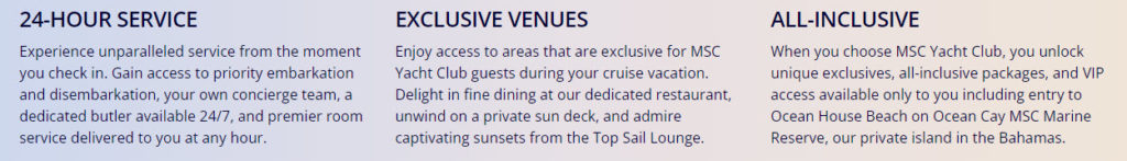 MSC Yacht Club 2024 On Board MSC Meraviglia