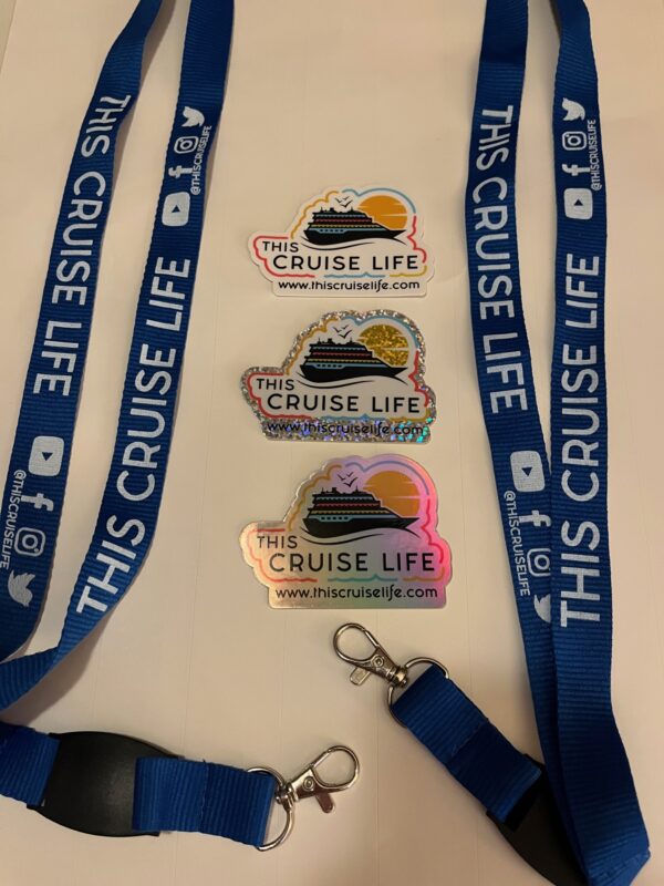 This Cruise Life Lanyard Set and 3-Pack Sticker Bundle