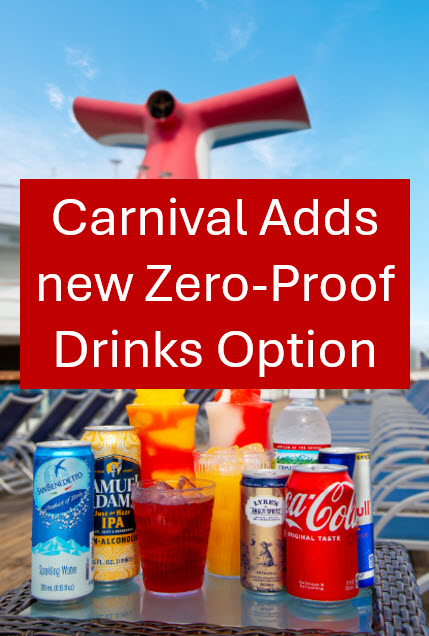 Carnival adds CHEERS! Zero Proof Package