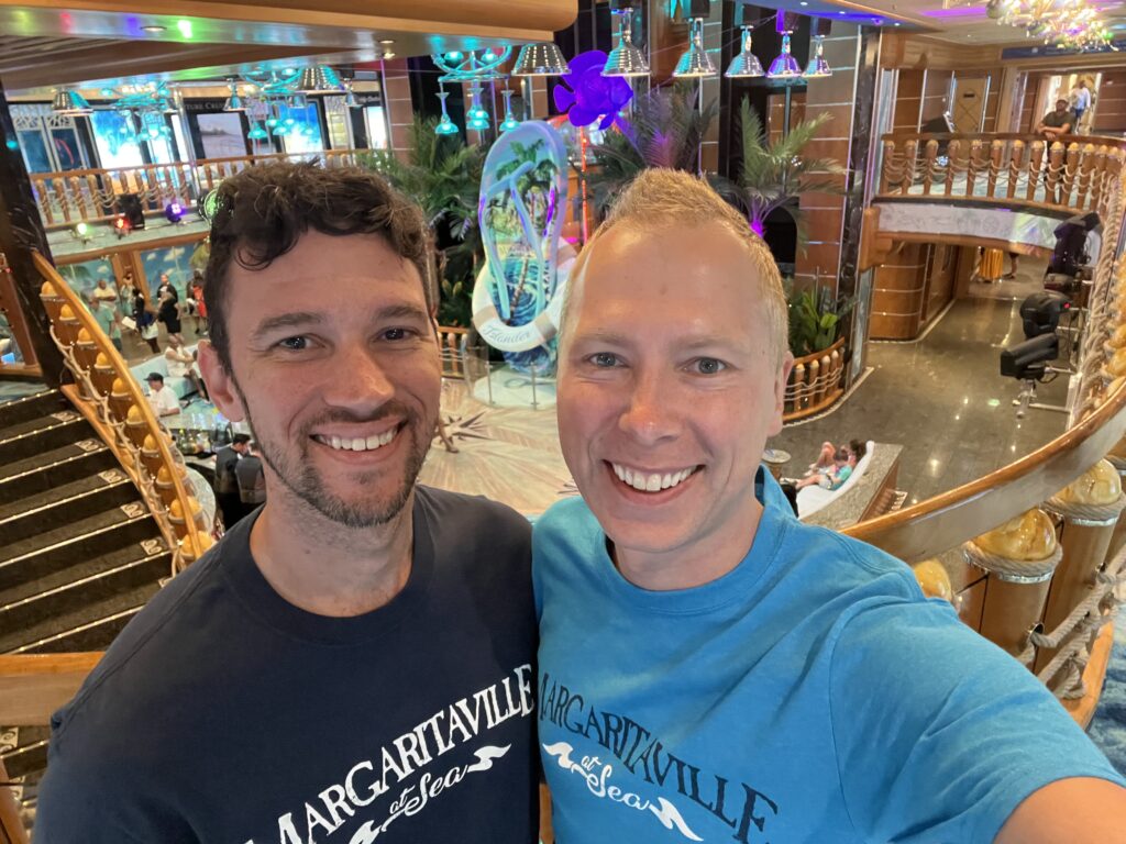 Mark and Rocky on Margaritaville at Sea Islander, one of 44 ships in the cruise ship directory