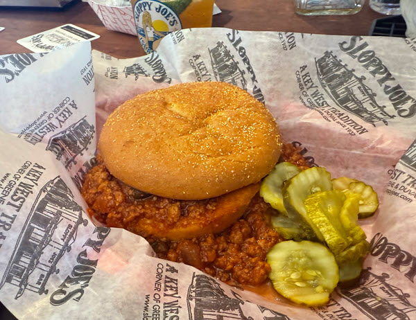 Photo of the Original Sloppy Joe with Pickles