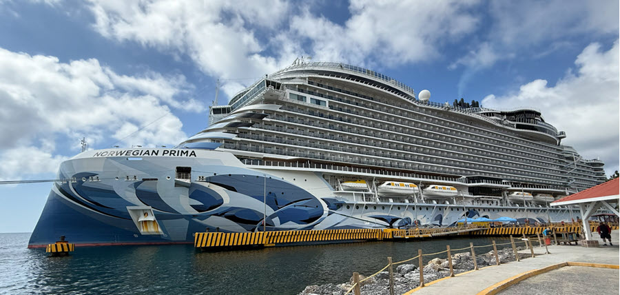Norwegian Prima Ship Tour - Photo of the Norwegian Prima in Port