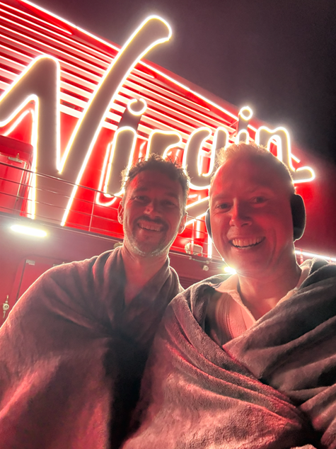 Cruise Sailing Stats - Selfie with Mark and Rocky on Cruise Number 100