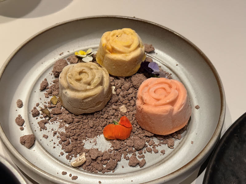 Kulfi Trio - creamy kulfi-saffron, rose, pistachio
