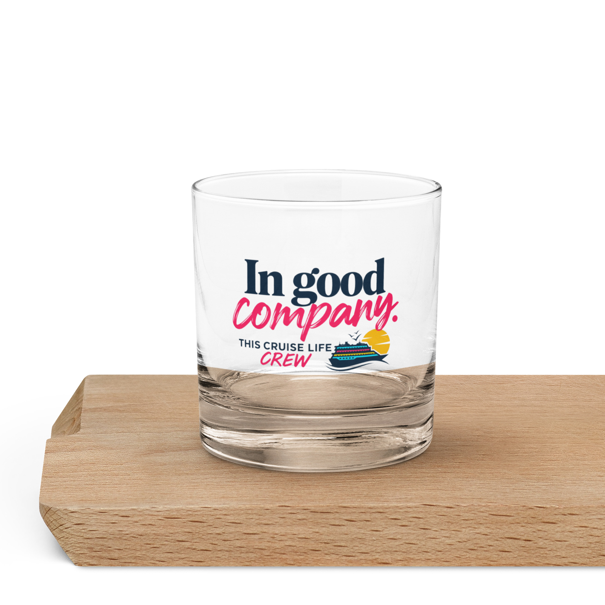 This Cruise Life Crew Rocks Glass
